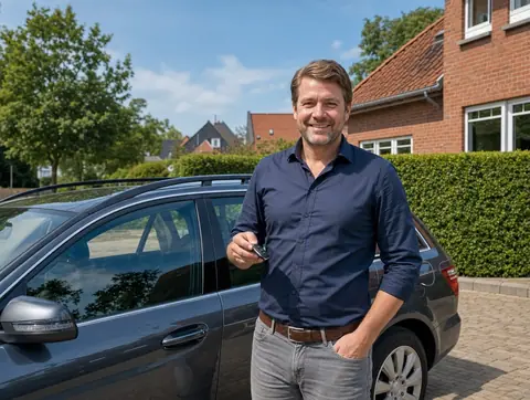 Verkäufer aus Singen mit dem verkauften Fahrzeug