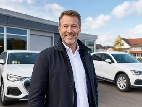 Verkäufer aus Aach mit dem verkauften Fahrzeug